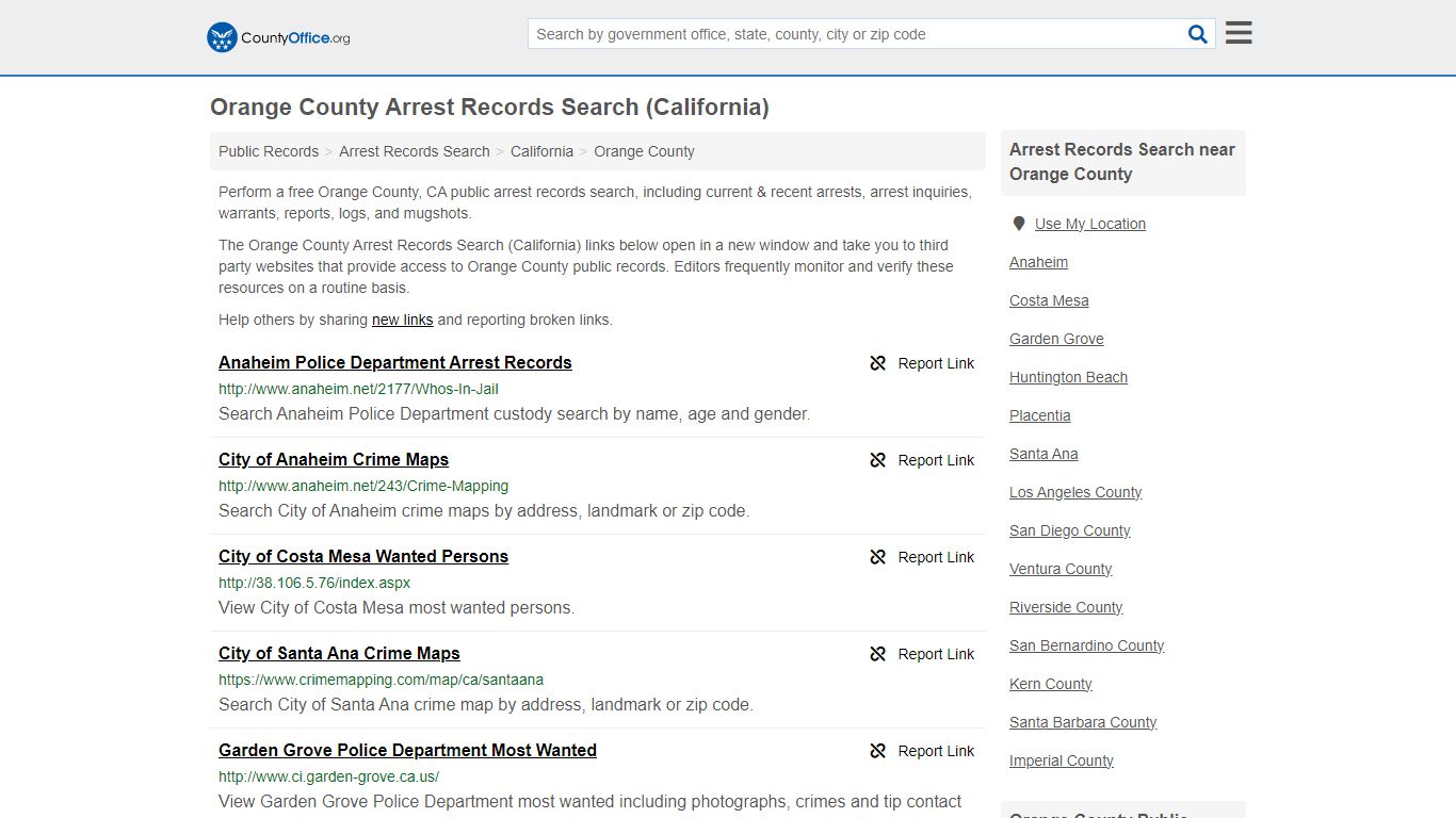 Arrest Records Search - Orange County, CA (Arrests & Mugshots)